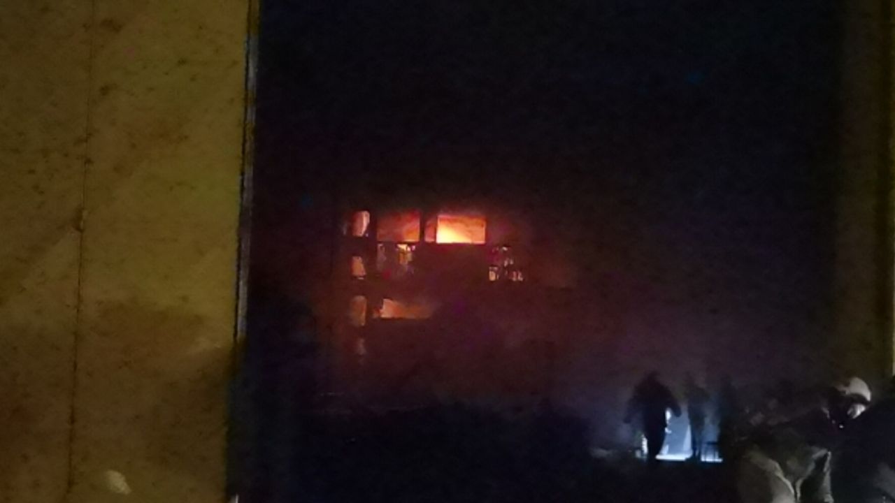 Bursa'da metal fabrikasında yangın