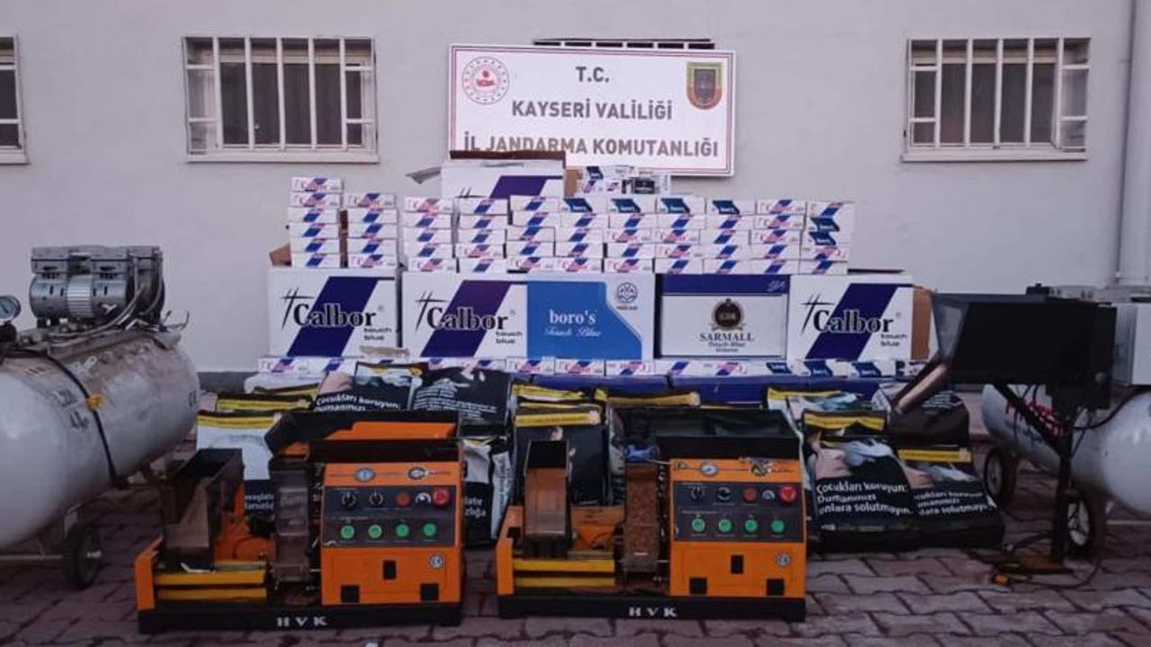 Kayseri'de sigara kaçakçılarına darbe