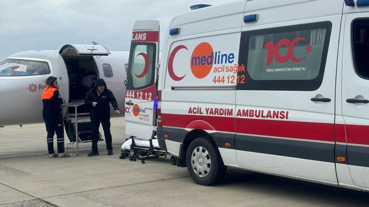 Kosova'da tüp patlaması sonucu yaralanan çocuk tedavi için Türkiye'ye nakledildi
