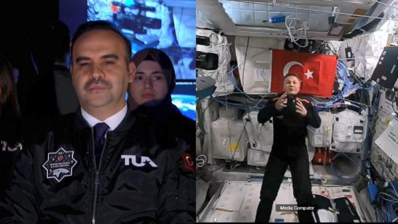 Bakan Kacır, GUHEM'de Türkiye'nin ilk astronotu Alper Gezeravcı ile görüntülü görüştü