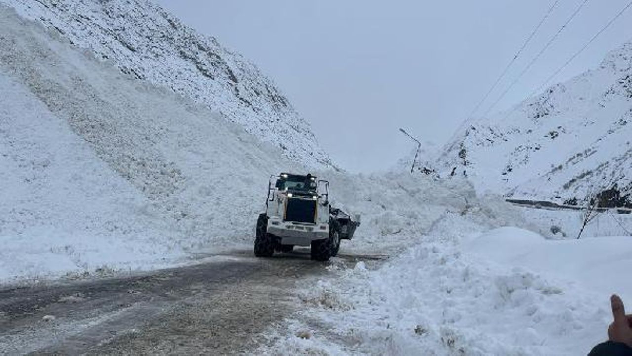 Hakkari'de 355 köy ve mezra yolu ulaşıma kapandı, kara yoluna çığ düştü