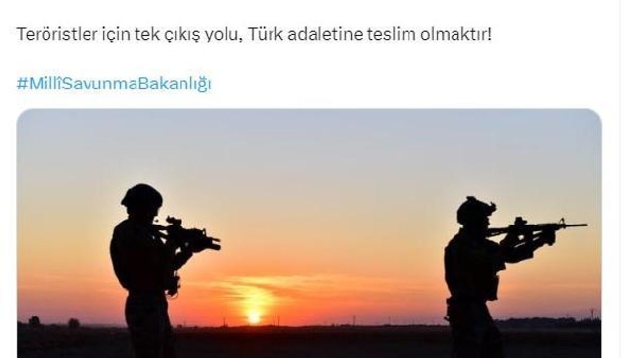 MSB: 2 PKK'lı teslim oldu