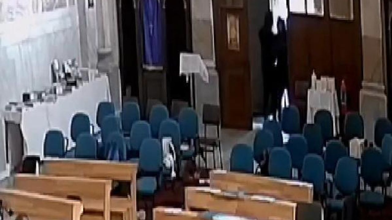 Sarıyer'de kilisedeki silahlı saldırı kamerada