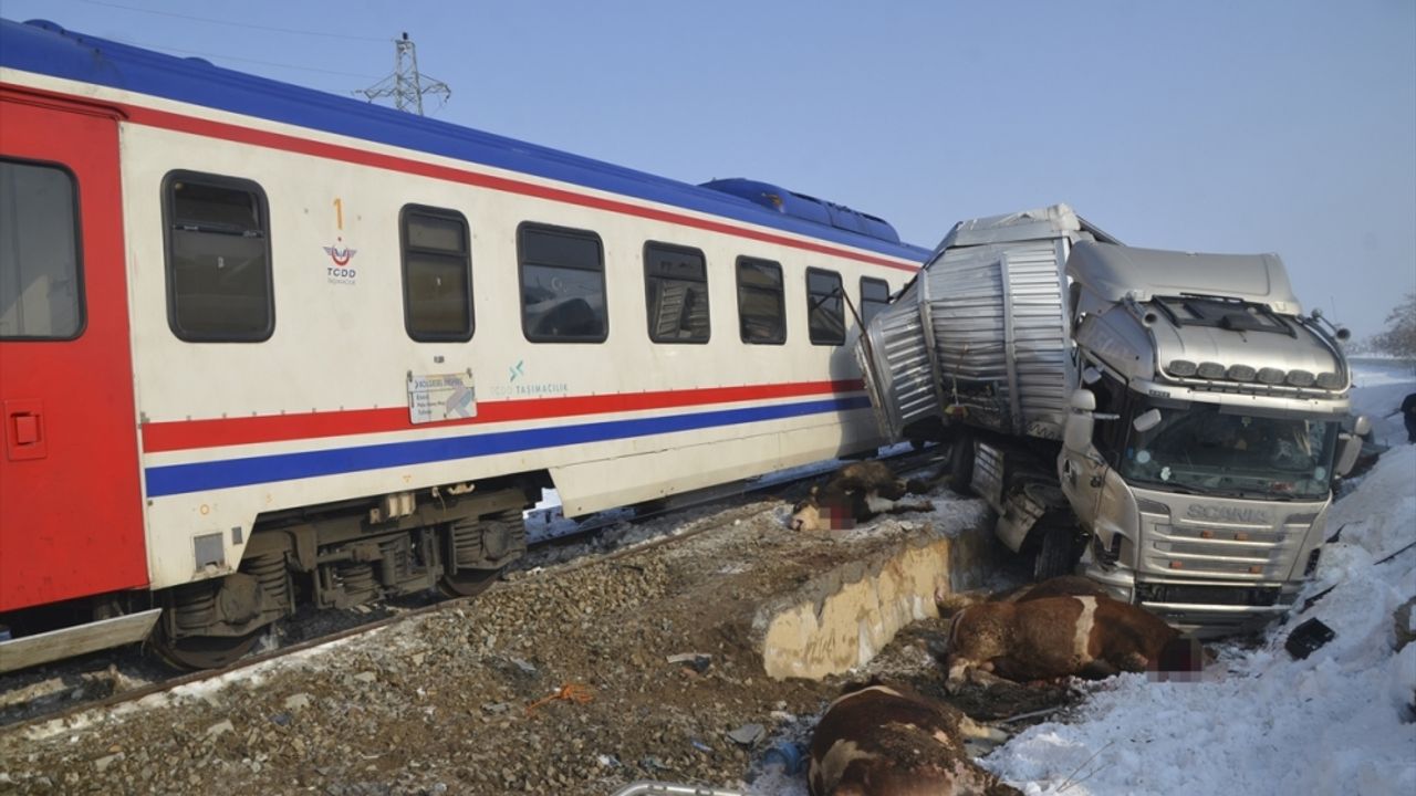Muş'ta hemzemin geçitte trenin çarptığı tırdaki 2 kişi öldü