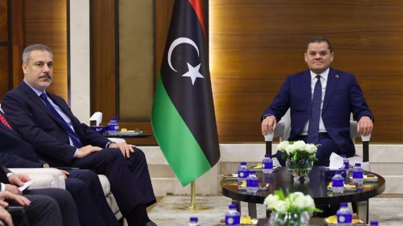 Bakan Fidan, Libya Başbakanı Dibeybe ile bir araya geldi