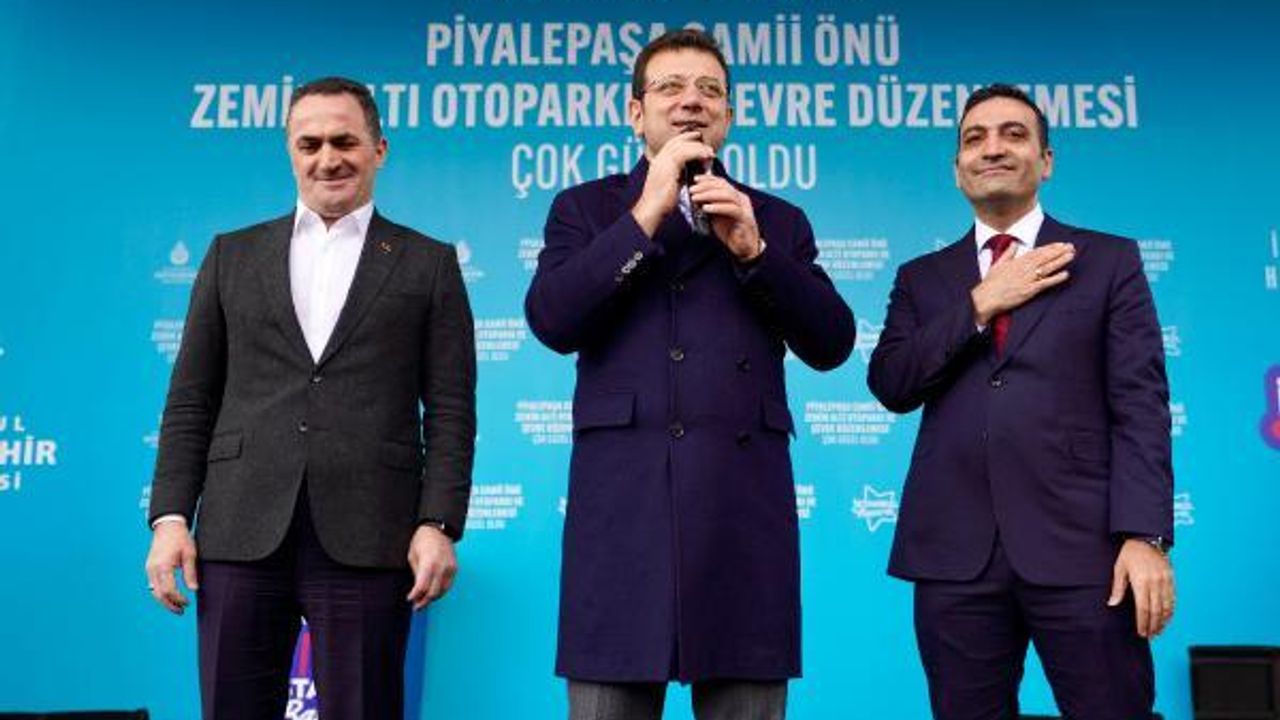 Beyoğlu'nda AK Parti adayı Yıldız ile CHP adayı Güney, İmamoğlu ile aynı sahnede