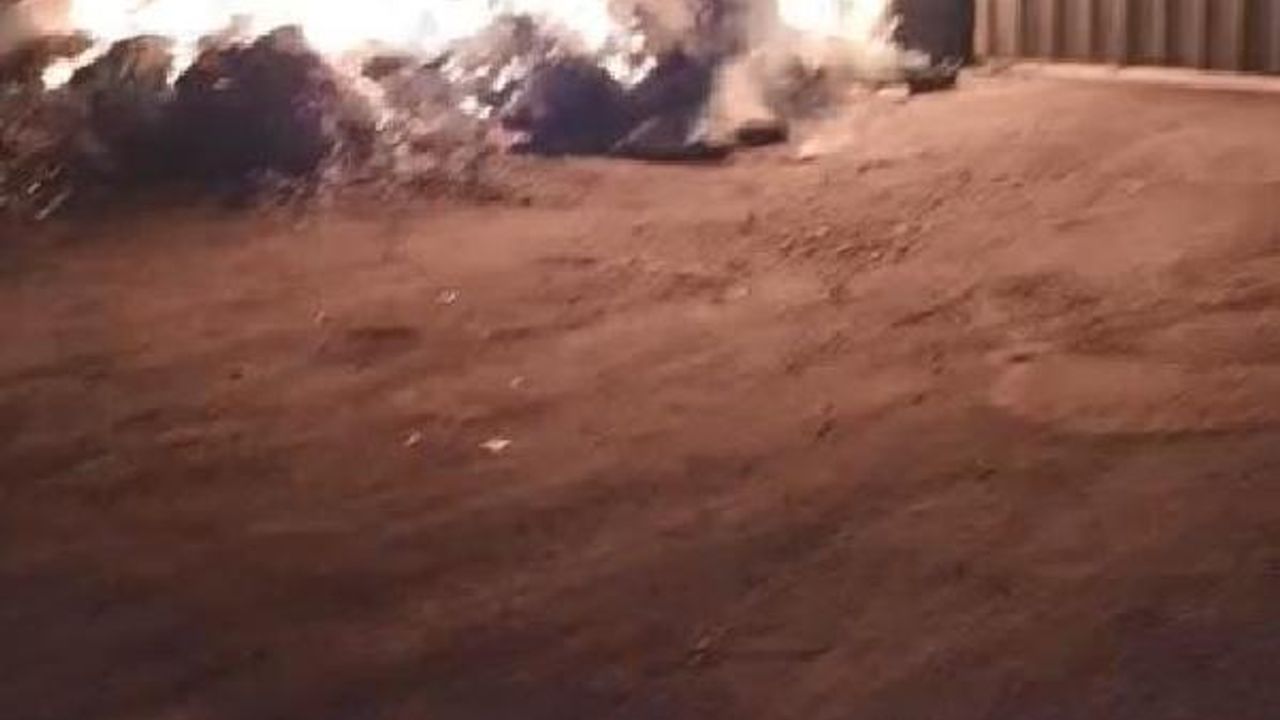 Bolu'da sanayi sitesindeki iş yeri yandı