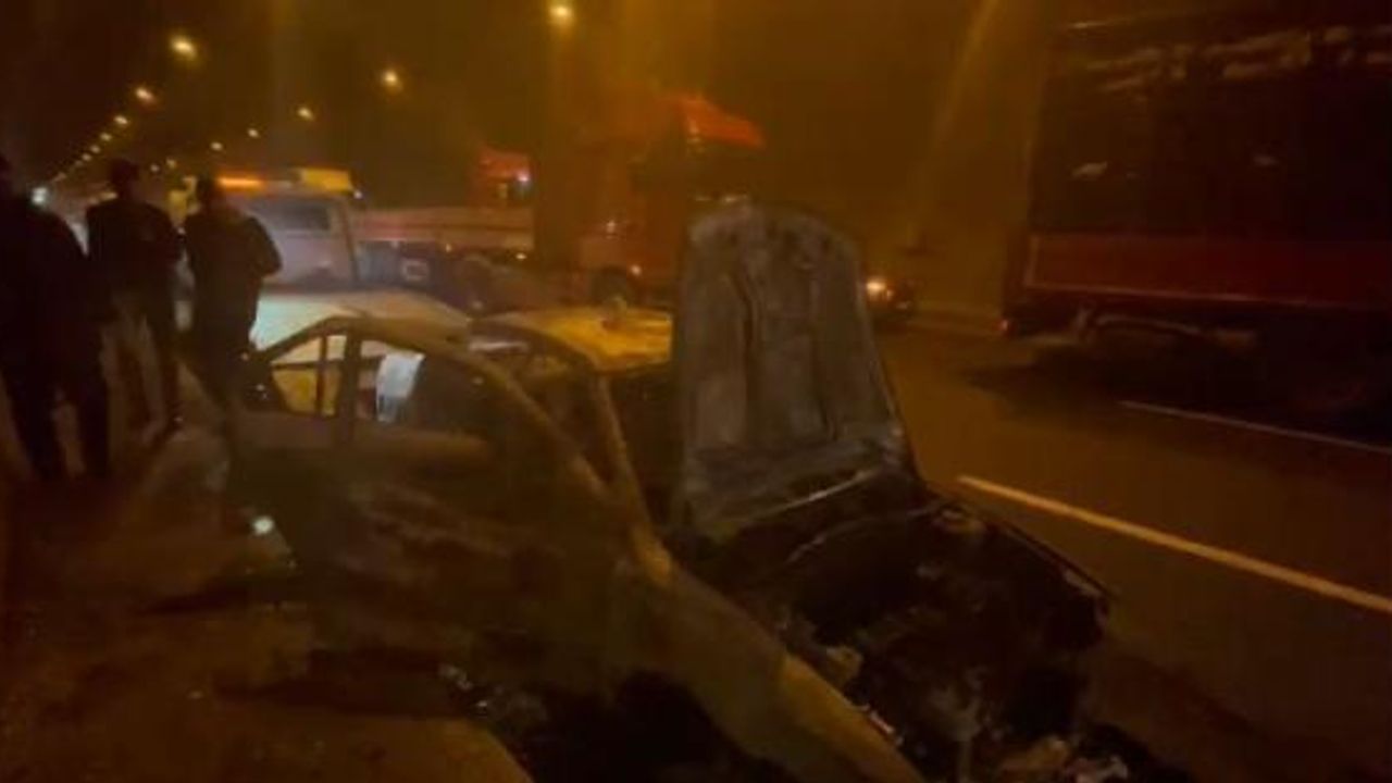 Tünel içinde yanan araç zincirleme kazaya yol açtı: 1 ölü, 6 yaralı