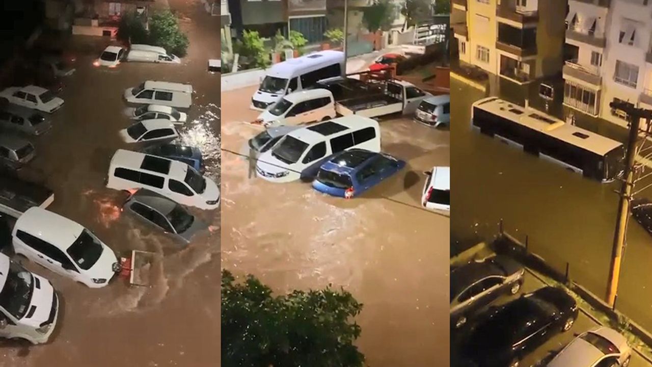 Antalya'da şiddetli yağış! Araçlar suya gömüldü, okullar tatil edildi