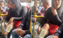 Halk otobüsünde bir kadın ağda yapmaya çalıştı o anlar gündem oldu