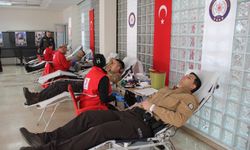 Bolu'da bekçi ve emniyet personellerinden kan bağışı