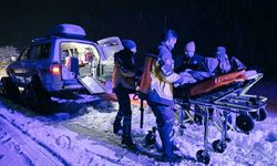 Bolu'da 72 yaşındaki tansiyon hastasına paletli ambulansla ulaşıldı