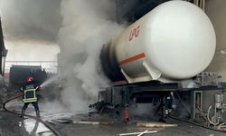 Kocaeli'de patlayan boş LPG tankında çıkan yangın söndürüldü