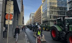 Çiftçiler Avrupa Parlamentosu'nun önünde protesto düzenledi