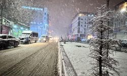 Hakkari'de kar yağışı şehri beyaza bürüdü