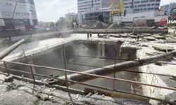 Kocaeli'de bulunan metro şantiyesinde yangın çıktı
