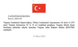 Yargıtay Cumhuriyet Başsavcılığına Muhsin Şentürk seçildi. Resmi Gazete yayımlandı