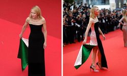 Oscar’lı Cate Blanchett, Cannes’da “Filistin” elbisesi giydi