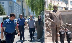 Atatürk Anıtı'na alçak saldırı! "Allah rızası için yaptım"