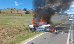 Araç sürücüsü yanarak hayatını kaybetti!