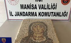 Manisa'da 2 bin yıllık Meryem Ana figürlü mozaik ele geçirildi