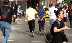 Taksim'de şüpheli, güven timleri tarafından böyle gözaltına alındı