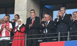 Cumhurbaşkanı Recep Tayyip Erdoğan, Türkiye - Hollanda maçını izledi