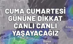 İstanbullular Cuma ve cumartesi gününe dikkat. Yola çıktı geliyor. Canlı canlı yaşayacağız