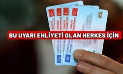 Hangi tip ehliyetinizin olduğu fark etmez. A, A1, A2, M, B, B1, BE, C, C1, CE, C1E, D, D1, DE. Bu uyarı herkes için