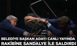 Dünya bu görüntüleri konuşuyor! Başkan adayı rakibine canlı yayında sandalyeyle saldırdı