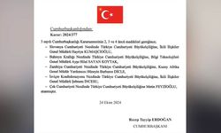 Büyükelçi atamaları Resmi Gazete'de