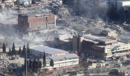 Kahramanmaraş'taki büyük yıkım helikopterden görüntülendi