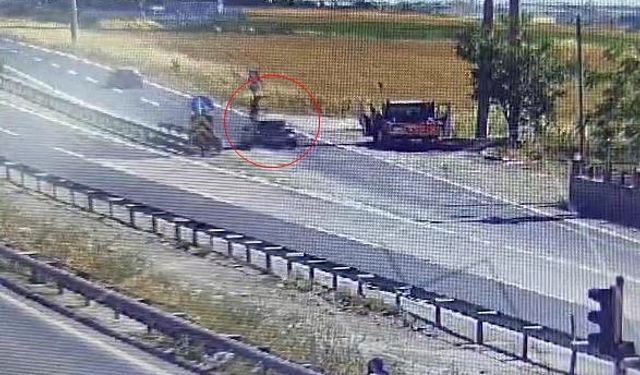 Tekirdağ'da korkunç kaza! Havada metrelerce takla atan işçi öldü