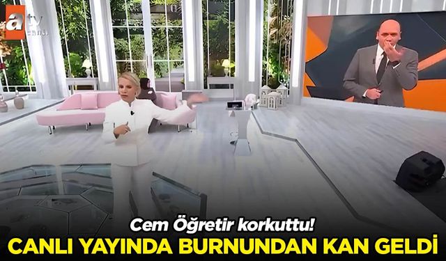 Canlı yayında bir anda burnu kanadı!