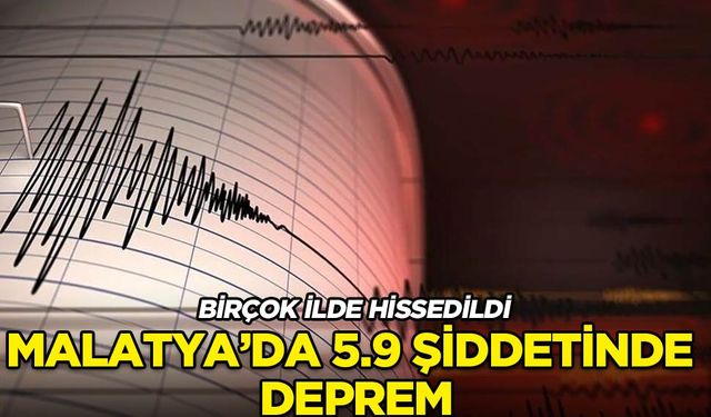 Malatya'da 5.9 şiddetinde deprem