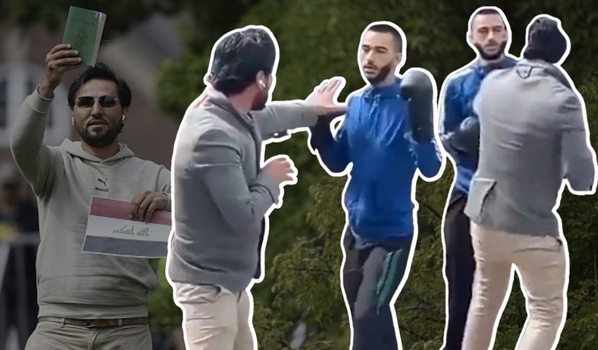 İsveç'te Kur'an yakan kişiye, boks eldivenli gençten sokak ortasında meydan dayağı