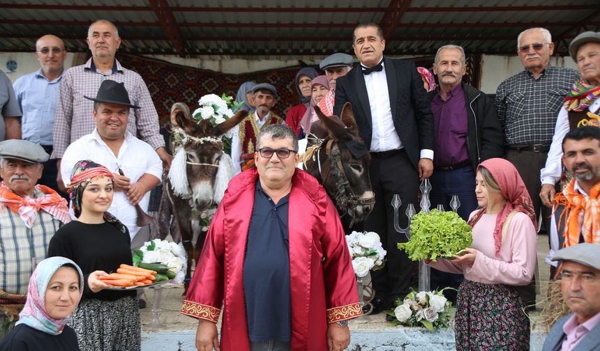 Antalya'da eşekler evlendirildi ortaya eğlenceli görüntüler çıktı