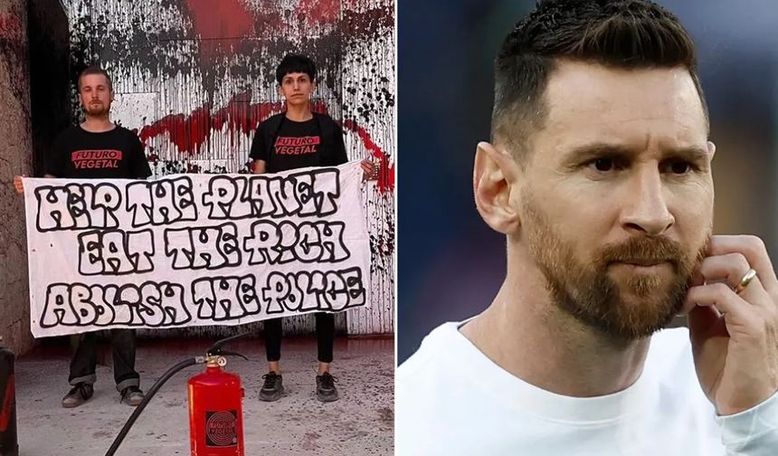 Aktivistler, Lionel Messi'nin evine saldırı düzenledi!