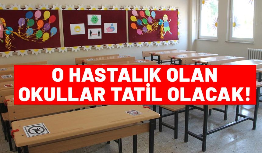 MEB 81 ilde duyurdu. O hastalık olan okullar tatil edilecek!