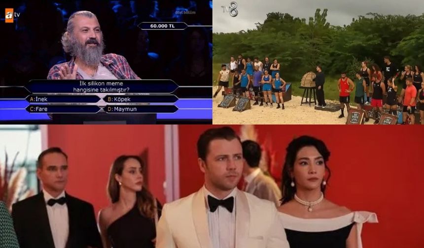 12 OCAK 2025 REYTİNG SONUÇLARI AÇIKLANDI! Survivor, Teşkilat, Kim Milyoner Olmak İster. İşte en çok izlenen yapımlar