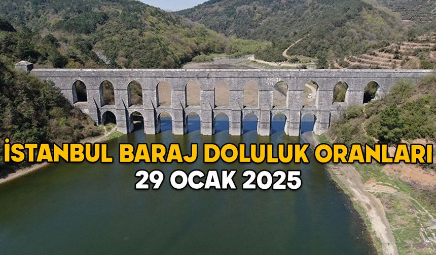 29 OCAK İSKİ BARAJ DOLULUK ORANLARI 2025: İstanbul barajlarında son durum ne?