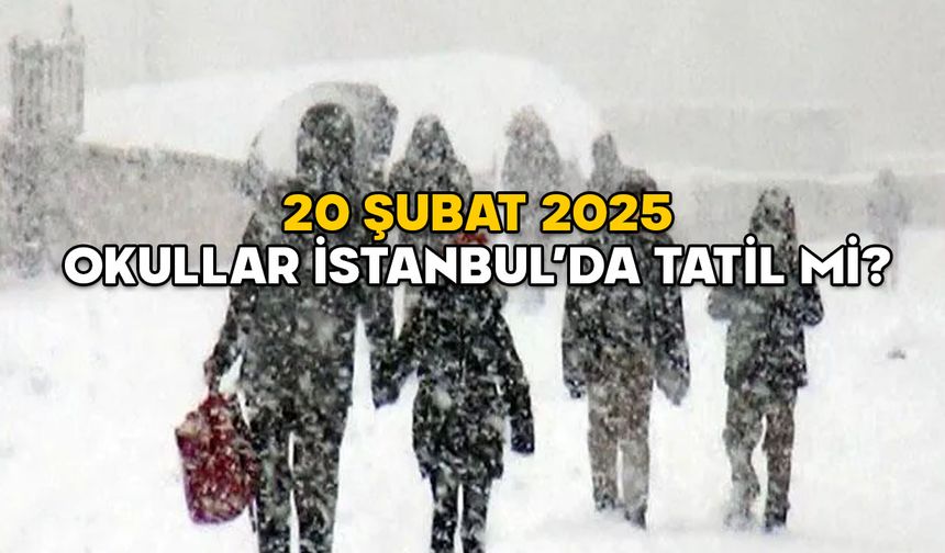 20 ŞUBAT OKULLAR İSTANBUL’DA TATİL Mİ 2025: İstanbul’da hangi ilçelerde okullar tatil? Valilik açıklama yaptı mı?