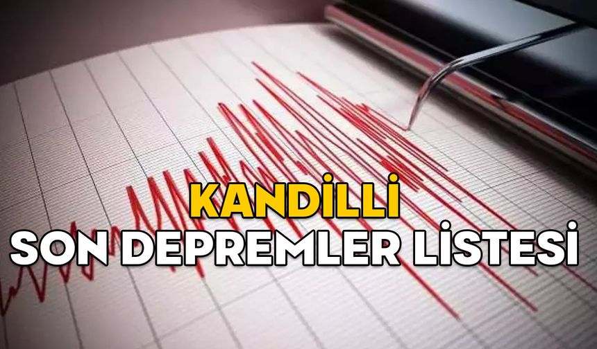 KANDİLLİ 20 ŞUBAT SON DEPREMLER LİSTESİ 2025: Deprem mi oldu, nerede, kaç şiddetinde?