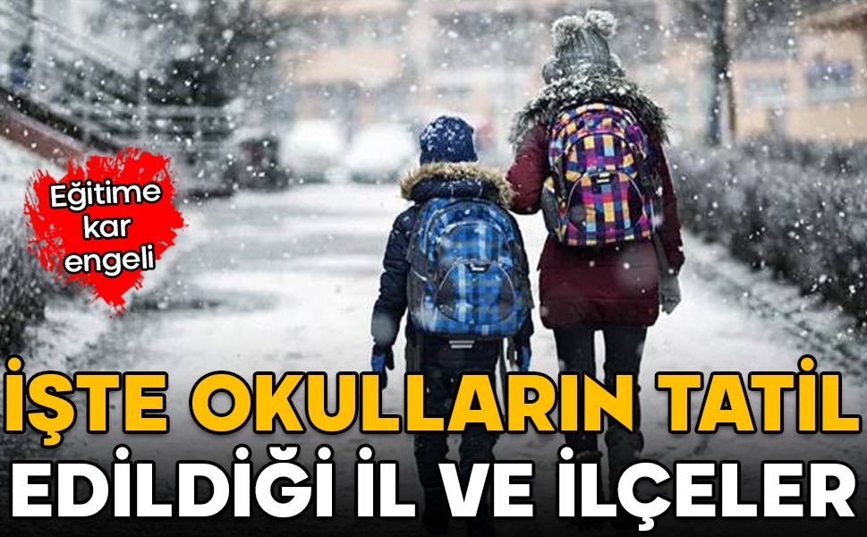 Eğitime kar engeli! İşte okulların tatil edildiği il ve ilçeler