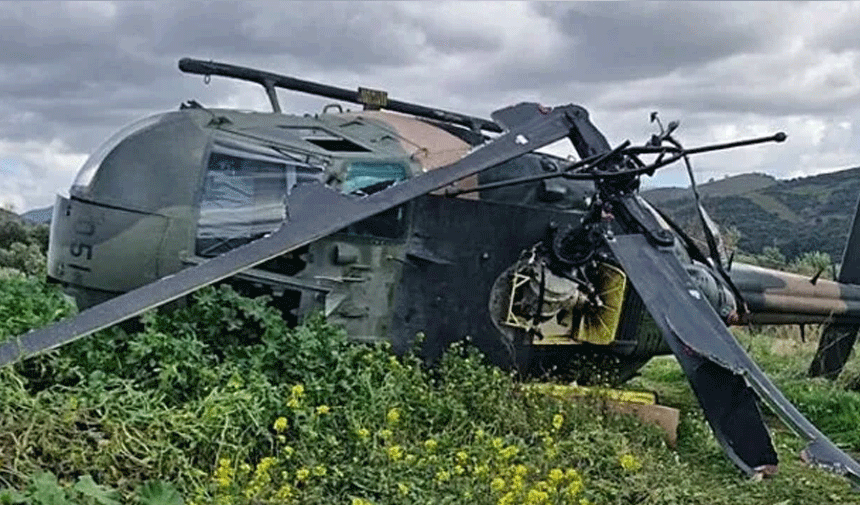 Askeri helikopter zorunlu iniş yaptı: 1 personelin yaralı olduğu bildirildi