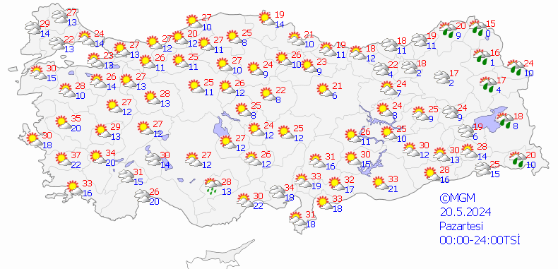 3 Pazartesi Hava Durumu 18052024