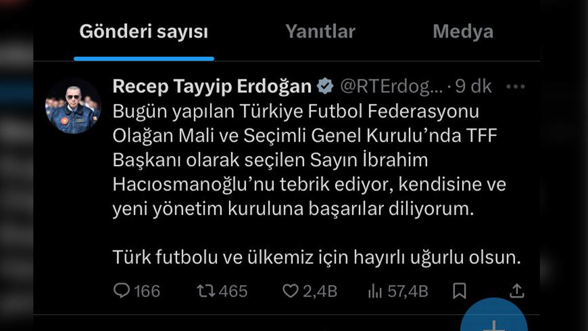 Erdogan Tebrik