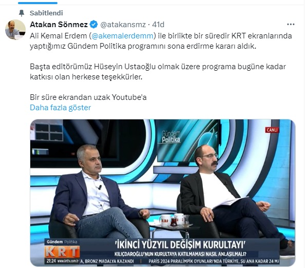 Atakan Tweet