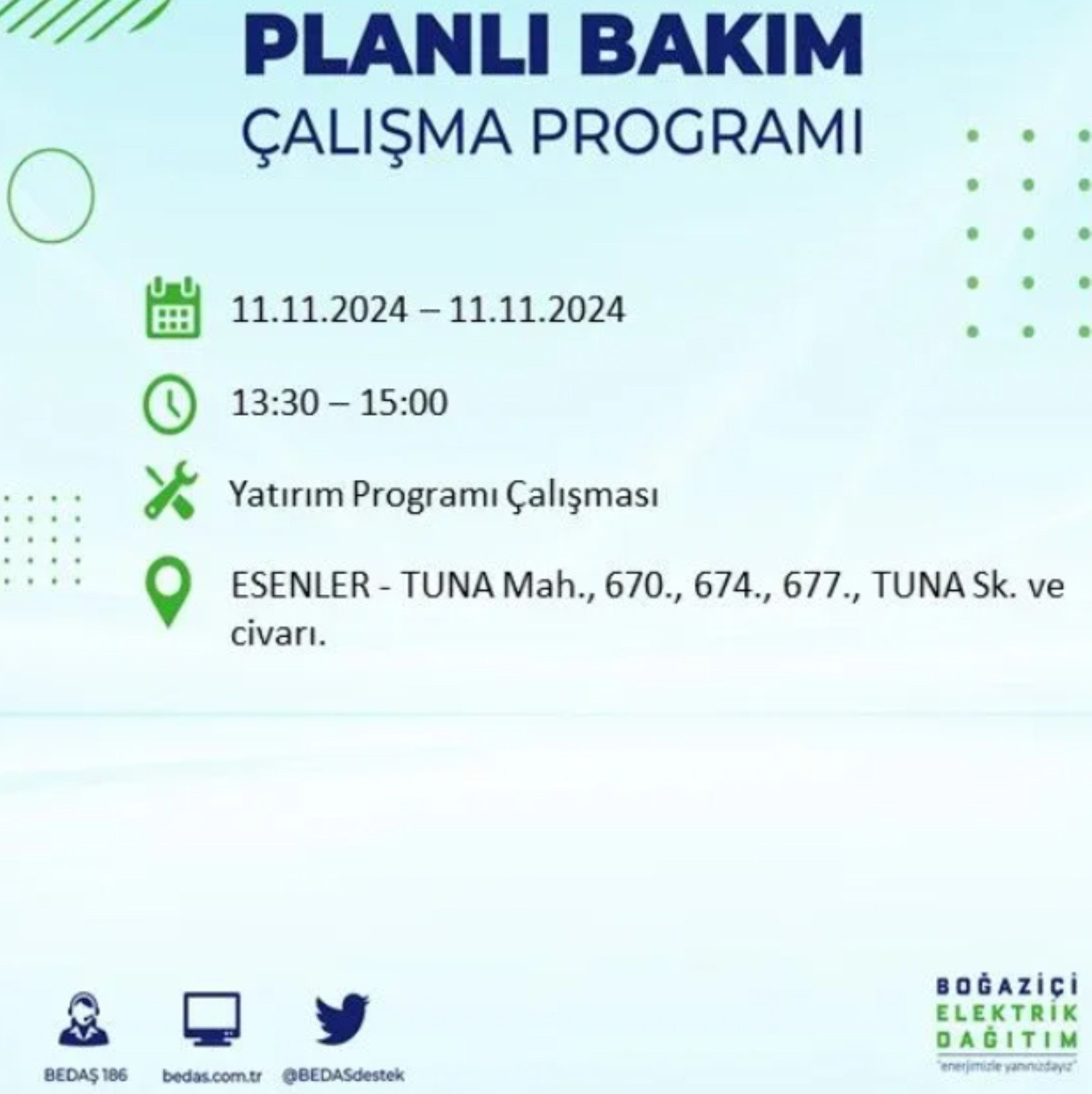 11 Kasim Istanbul Elektrik Kesintisi 46