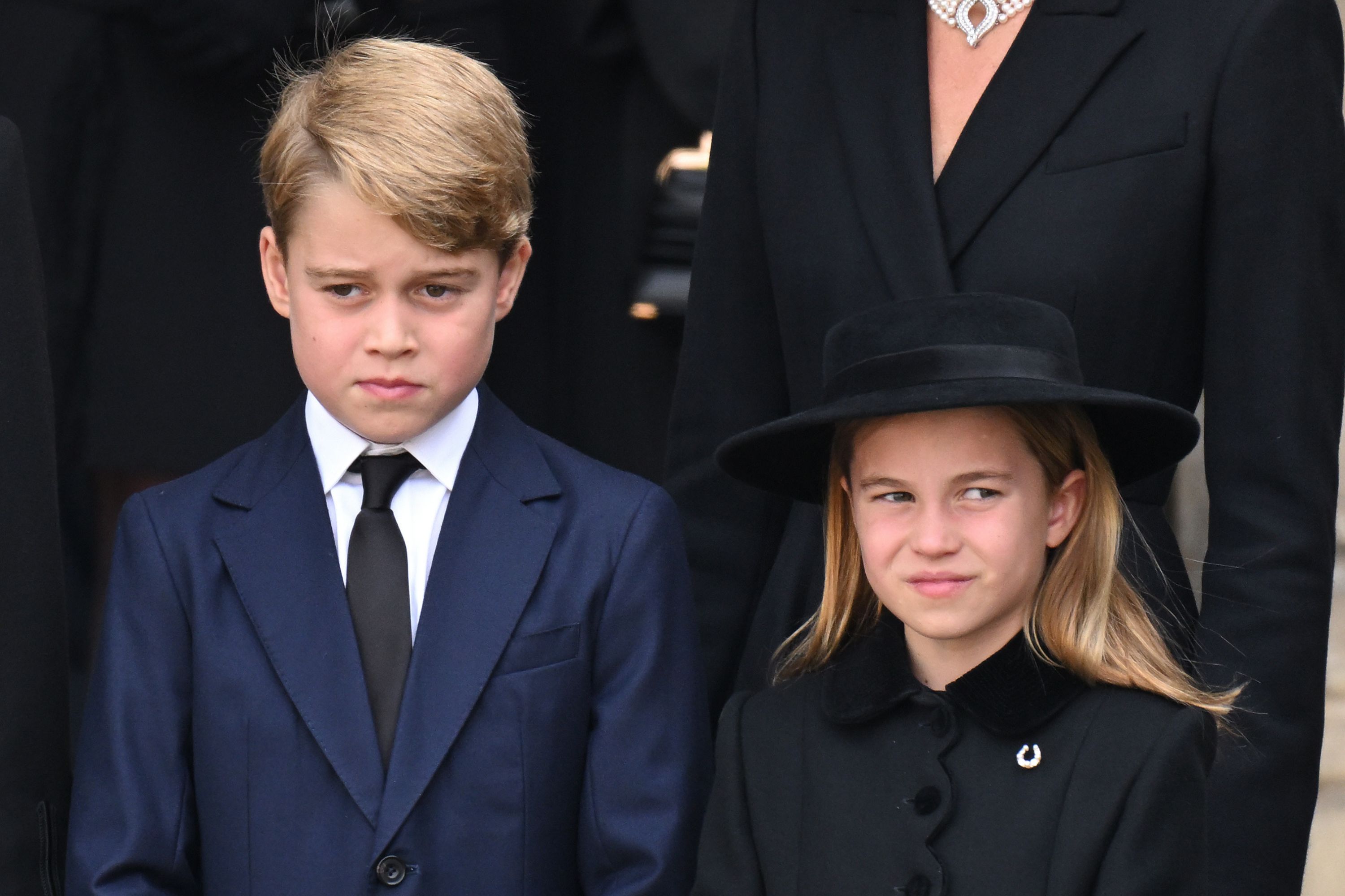 Prince George Princess Charlotte Queens Funeral